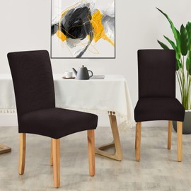 Ystyle Stretch Chair Covers, Set of 2, Chair Covers, Elastic, Removable, Washable, Universal Covers for Chairs, Chair Covers for Hotel, Banquet, Kitchen, Restaurant, Wedding, Party, Coffee