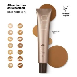Base De Maquillaje Matte Una Natura 30 Ml Tono Tono 20n