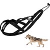 Dog Pulling Harness (XL, Black) Reflective X-Back Harness for Sled