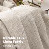 YoungsTex Oatmeal Linen Blackout Curtains 40 Inches Long for Kitchen
