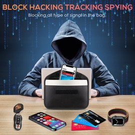 Tuulin 2 Pack Faraday Bags for Phone and Car Keys, Signal Blocking Key Pouch, Anti Theft Car Protection, Cell Phone Keyless Entry Fob Signal Blocking Pouch