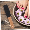 Healvian 1pc Wooden Handle Foot File Dual-sided Callus Remover Pedicure