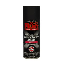 General Paint & Manufacturing XOP-19 X-O Rust Professional Rust Preventative Paint and Primer in One Spray with 360-Degree Spray Tip, Flat Black