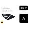 Lacerto® 12 x 13 mm German Sticker Set for PC