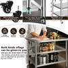 Stainless steel kitchen prep and work table with Wheels,36x24in,Multi-Size
