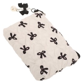 FOMIYES Luxury Bow Knot Makeup Bag Toiletry Travel Bag for Women Organized Skincare Storage