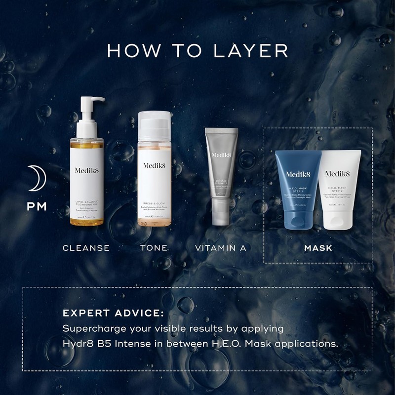 Medik8 H.E.O Mask - Optimal Ratio Moisturisation Two-Step Overnight Hydrating