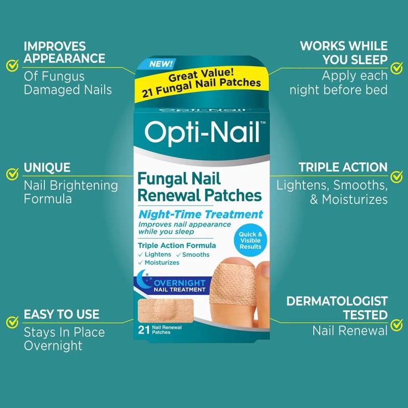 Dos Pegatinas Renovadoras De Uñas Para Hongos Opti-nail 21