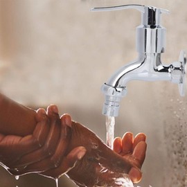 Hot and Cold Wall Basin Tap, G1/2 Inch Washroom Washing Machine Wall Tap Single Cold Tap