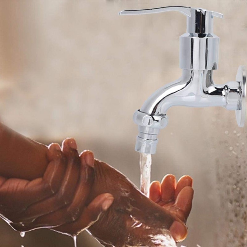Hot and Cold Wall Basin Tap, G1/2 Inch Washroom Washing