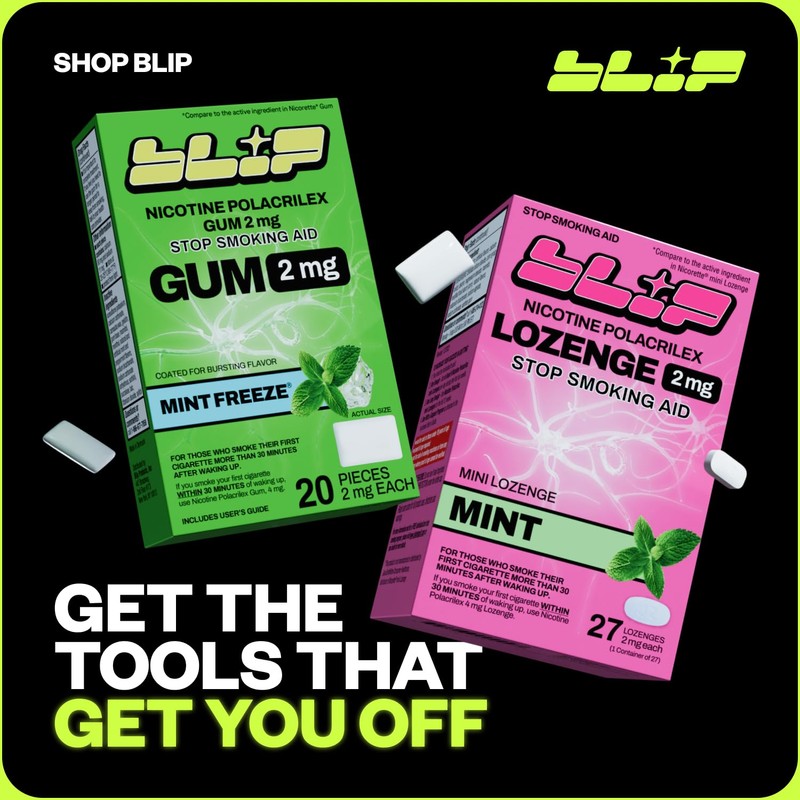 Blip Blip NRT Nicotine Gum - 2mg Mint Freeze Flavor