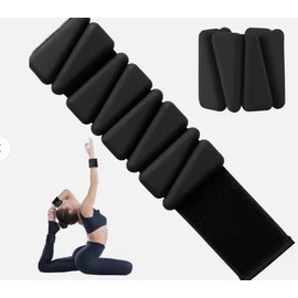Adjustable Ankle & Wrist Weights for Women Men, Leg & Wrist Weights - Pesas para Ejercicios, Fitness Hand Weights for ankle weights for women, home gym weight- Set of 2(1Lbs Each)- Black