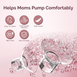 Flange Insert 10PCS 13/15/17/19/21mm for Momcozy S9/S9pro/S10/S12/S12pro/Medela/Tsrete/Spectra/Bellababy etc 24mm Wearable Breast Pump, Reduce 24mm Tunnel Down to Other Correct Size