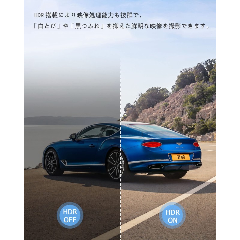 LAMTTO Dash Camera, Small Dash Camera, Integrated in Front and