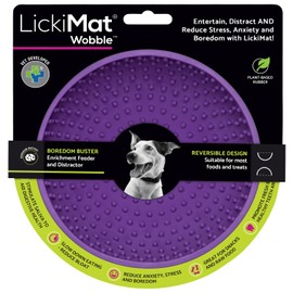 LickiMat Wobble, tazón de alimentador lento para perro, reductor de ansiedad de aburrimiento; perfecto para alimentos, golosinas, yogur o mantequilla 