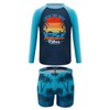 Cheerful Mario UV Badebekleidung Junge Langarm Rashguard-Shirts Sonnenschutz Kinder Schwimmanzug