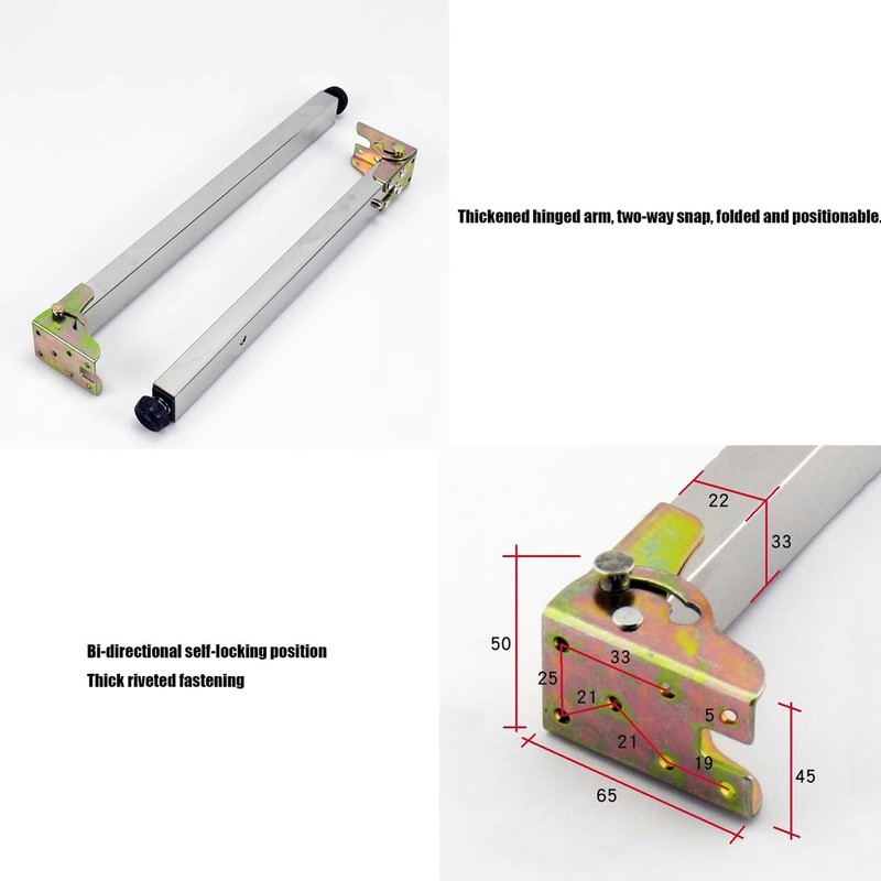 Stainless Steel Folding Table Legs - Adjustable Height, Metal Legs