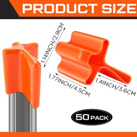 Juexica 50 Pcs Safe T Post Cap T Post Vinyl Safety Cap T Post Topper (Orange)