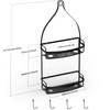 Meangood Shower Caddy Over Shower Head, Black Anti-Swing Hanging Shower