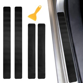PATIKIL Protectores de umbral de puerta de coche de 400/600mm, 4 piezas, cubierta de protección contra polvo y arañazos para borde de puerta de fibra de carbono universal para coches, camiones, RV