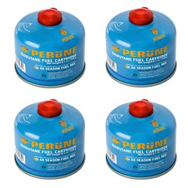 Perune Iso-Butane Camping Fuel Gas Canister All Season Mix - 230gram (4 Pack)