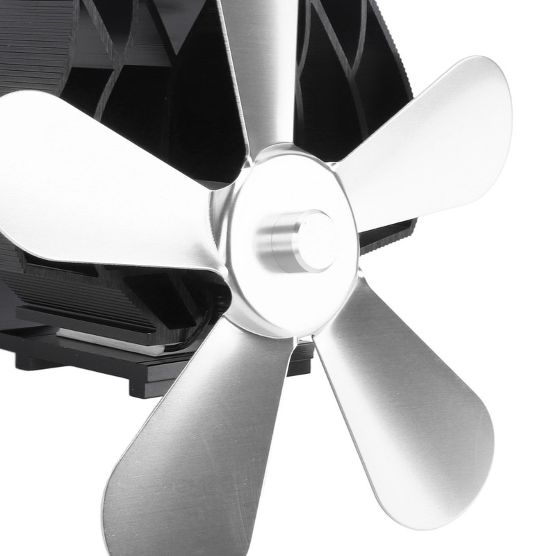 Wall Mounted Fireplace Fan 5 Blade Heat Powered Wood Stove