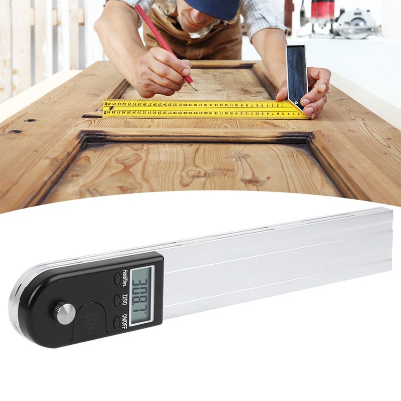 2 In 1 Digital Protractor Accurate Magnetic Aluminum Alloy Measuring