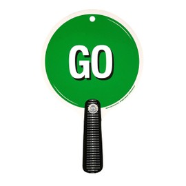 Liontouch Double Sided Stop & Go Sign, Red & Green - 22,6 x 14 cm | Durable And Reversible Lollipop-Shaped Foam Toy Paddle For Kids | Ideal For Teaching Children Traffic & Street Safety