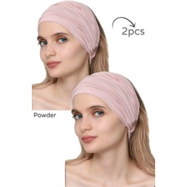 Deresina Unisex Bamboo Fabric Elasticated Headband, Pack of 2