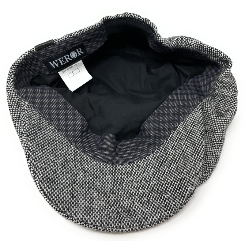 WEROR WEROR-10.1 Men's & Women's Flat Cap - grey/black