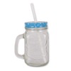 FabFinds Mason Jars with Lids and Straws Christmas Character Mason