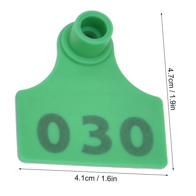 100Pcs TPU Pig Cow Ear Tag with Number 001‑100 Ear