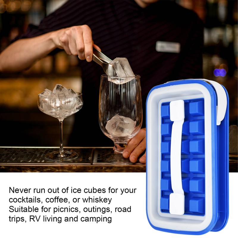 Ice Cube Tray Stretchable Easily Cleaning Saving Space Ice Making