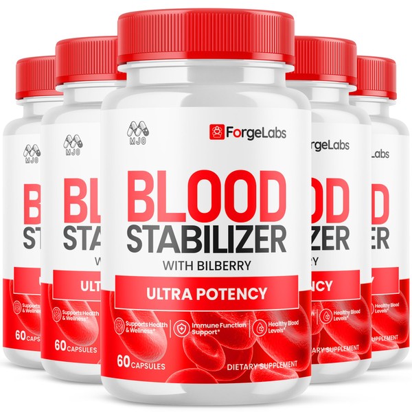 (5 Pack) Forgelabs Blood Capsules, Official Forge Labs Stabilizer Pills