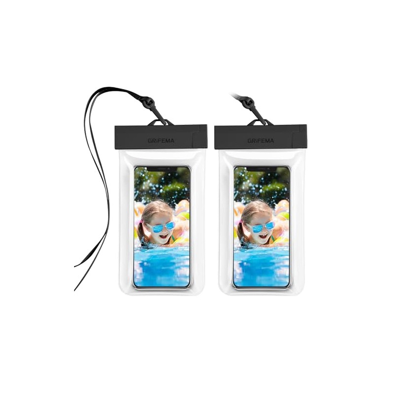 GRIFEMA Waterproof Phone Pouch 2 Pack - IPX8 Protection