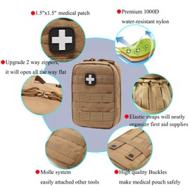 Carlebben EMT Pouch MOLLE Ifak Pouch Tactical MOLLE Medical First Aid Kit Utility