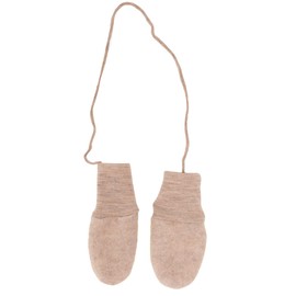 Engel Baby Mittens without Thumbs, Fleece, 100% Virgin Wool (kbT), sand