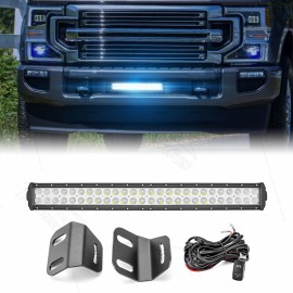 DYSO For 20-21 22 F250/350/450 Super Duty 22'' Light Bar Bumper Mount Wire 120W Combo