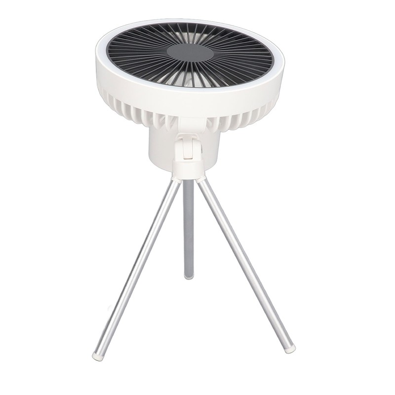 Tripod Desk Fan with Light USB Rechargeable Battery Operated 3