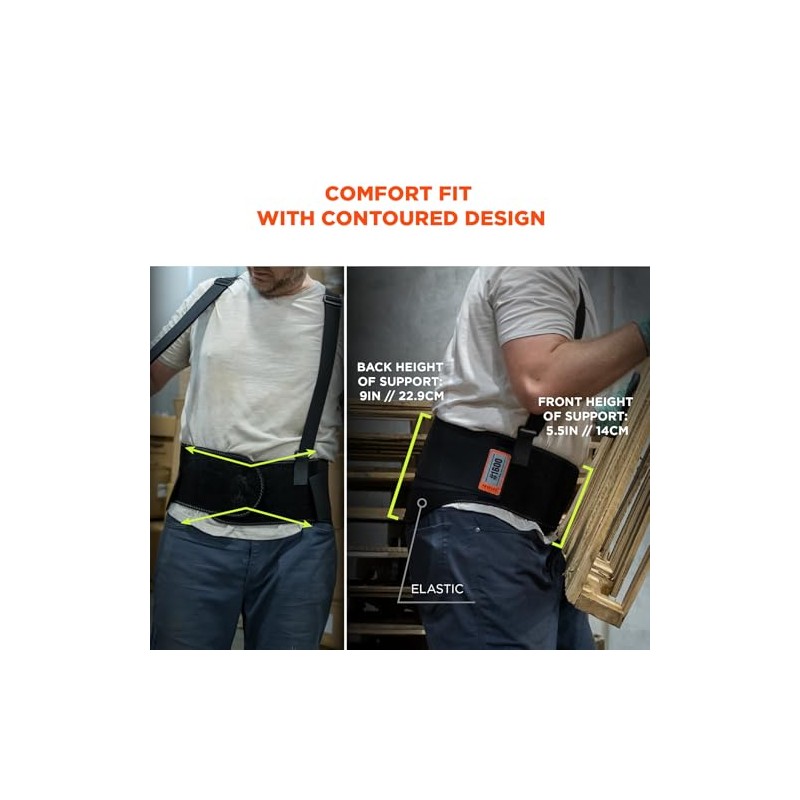 Ergodyne Proflex, Estándar Cinturón Elástico Soporte de la Espalda, Color