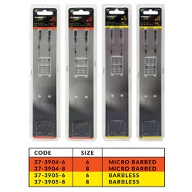 Carp On - 2 Pack of SUPER SOFT SILT Ready Rigs Wide Gape Teflon Coated - Size 6 or 8 - Tied to 25lb Braid/Kicker/Tungsten Sinker/Extender Hair Stops (Barbed, 2 x size 6 rigs)