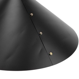 gernie Outdoor Squirrel Deflector, Squirrel Fin, Resistant, Galvanized Steel, Black Powder Coating, Black for Bird Feeder (Rod Style (with High and Short Fixed Clips)), MXGZosk29nhq7v-12