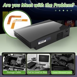 2PCS Laser Flex Ribbon Cable for PS2 /PS2 Slim Laser Lens Flat Ribbon Flex Cable Accessories Repair Part 70000X with Tools