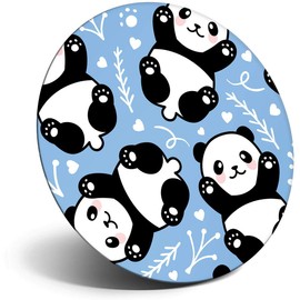 Destination Vinyl ltd Magnet for Refrigerator, Fridge - Blue Panda Bear Pattern China Cute for Office, Cabinet and Whiteboard, Magnetic Stickers, 44379