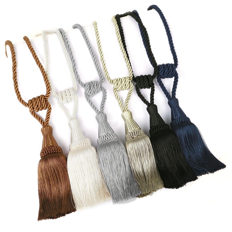 BEL AVENIR Curtain Tiebacks Handmade Holdbacks for Curtains Drape Decorative