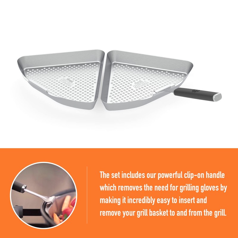 BBQ Grill Basket for Kettle Grills The Kettle Grill Accessories