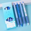 Cute Soft Sponge Gel Pen,4pcs Retractable Quick Dry Ink Pens,0.5mm