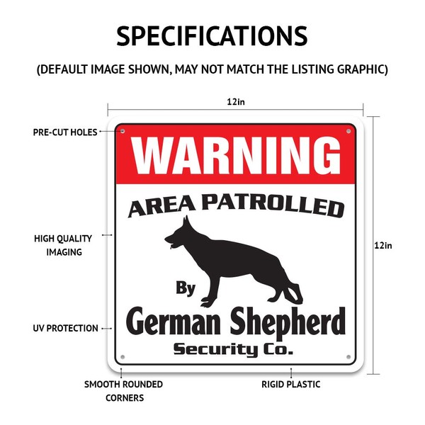 Gordon Setter Security Sign Area Patrolled pet Dog Guard Warning