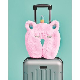 iscream Sleeping Unicorn Plush Furry 12" Neck Support Pillow