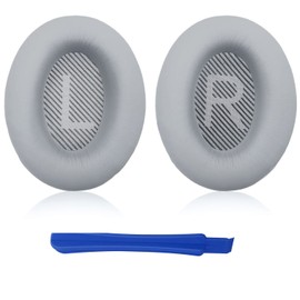Ersatz Ohrpolster für Bose QC35, kompatibel mit Bose QuietComfort 35 (QC35 ii) Kopfhörer, Professionelle Ersatz Ohrpolster für Bose QuietComfort 35 II QC35 II（Grau）